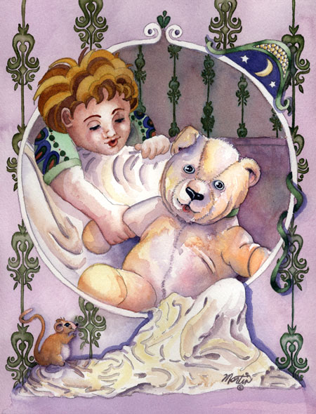 Mine! watercolor painting by Wendy Martin