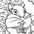 chipmunk coloring page by wendy martin illustration