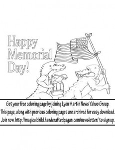 free memorial day coloring page