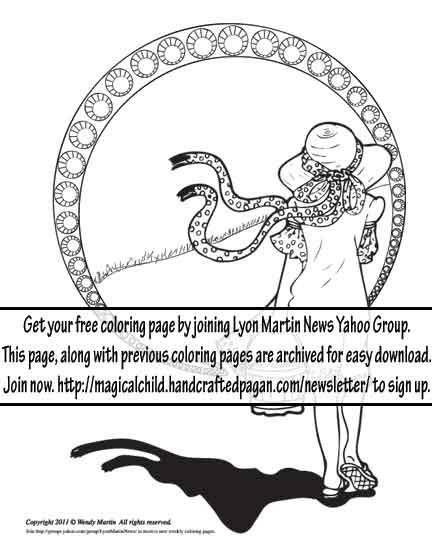 free june 3, 2011 coloring page - summer walk