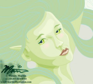 Mermaid - wip - wendy martin illustration